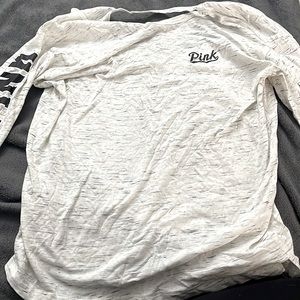 Size Medium. Long sleeve open back Victoria Secret Pink Shirt.